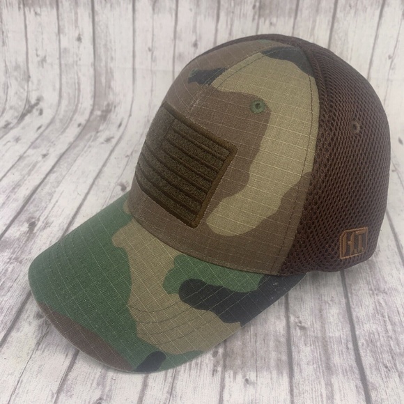 Highland Accessories Highland Tactical Mens Camouflage Camo Flag Hat Cap One Size Fits Most